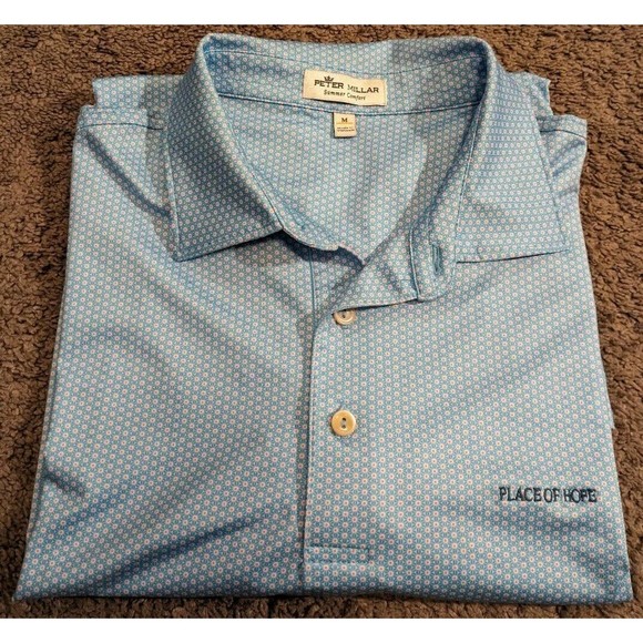 Peter Millar Summer Comfort Crown Sport Harlow Printed Performance Jersey Polo - Picture 1 of 8